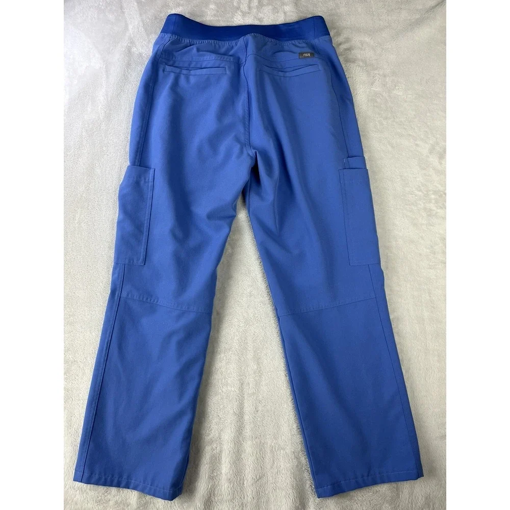 FIGS Axim Scrub Pants Men XS Blue Technical Collection Cargo Drawstring T2001